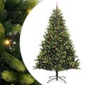 vidaXL Umelý skladací vianočný stromček 300 LED diód Zelená 240 cm