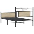 vidaXL Posteľný rám bez matraca dub sonoma 80x200 cm kompozitné drevo