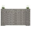 vidaXL Gabiónový kvetináč v tvare H, oceľový drôt 260x40x150 cm
