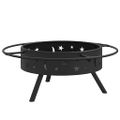 vidaXL Prenosné ohnisko s kutáčom 70 cm XXL oceľ