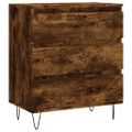 vidaXL Komoda dymový dub 60x35x70 cm spracované drevo