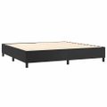 vidaXL Posteľný rám s boxspringom čierny 200x200 cm umelá koža