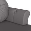 vidaXL Chesterfield lavica Sivá 120,5 x 65 x 75 cm Umelá koža