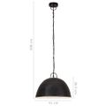 vidaXL Industriálna vintage závesná lampa 25W, čierna,okrúhla 41cm E27