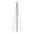 vidaXL LED vianočný stromček s hrotmi 220 LED farebné 180 cm