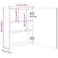 vidaXL LED kúpeľňová zrkadlová skrinka antracitová 50x14x60 cm