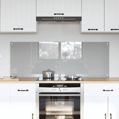 vidaXL Kuchynský obklad 2 pcs Svetlosivá 70 x 50 cm tvrdené sklo