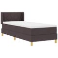 vidaXL Posteľ s pružinovým rámom Tmavohnedá 200 x 80 cm látka