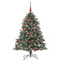 vidaXL Umelý vianočný stromček Zelená 150 cm PVC, plast a oceľ
