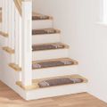 vidaXL Samolepiace schodové rohože 15 ks 65 x 21 x 4 cm Non-Slip Hnedá