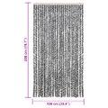 vidaXL Záves proti hmyzu sivý, čierny a biely 100x200 cm ženilka