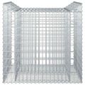 vidaXL Gabiónová vyvýšená posteľ 2 ks 100 x 100 x 100 cm Strieborná
