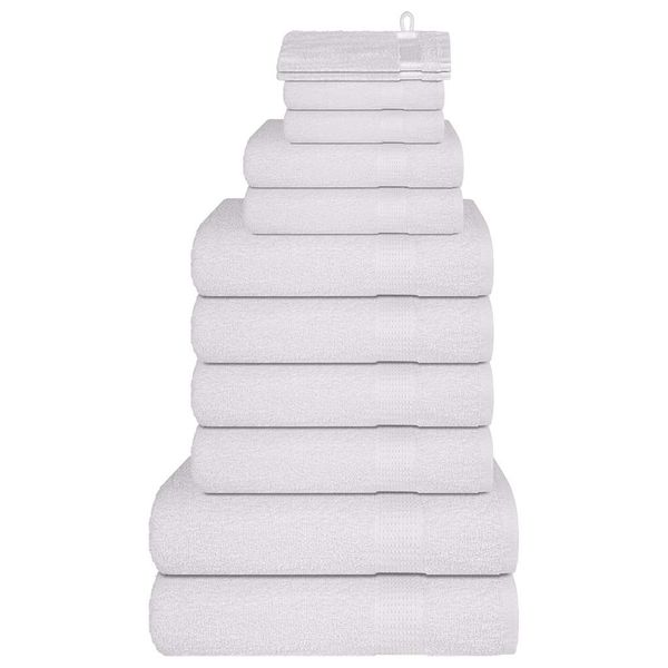 vidaXL 12-dielna sada uterákov FROGN biela 360 g/m²