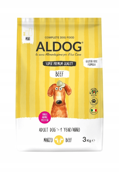 Aldog 2D-BE3S Beef Mini granule pre dospelých psov, malé plemená, hovädzie, 3 kg