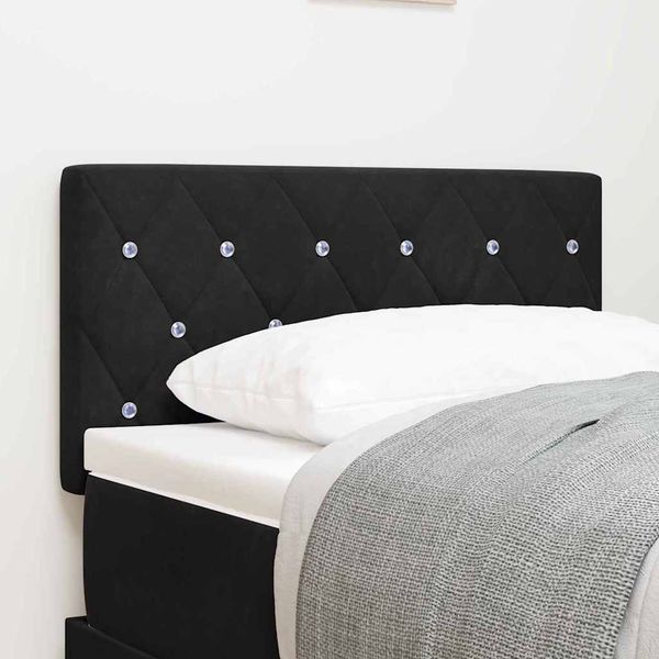 vidaXL Zadné čelo Čierny 80 cm Zamat