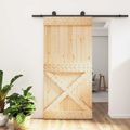 vidaXL Posuvné dvere 100 x 210 cm Prírodná a čierna