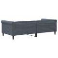 vidaXL Denná posteľ tmavosivá 90x200 cm zamat