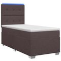 vidaXL Posteľ boxspring s matracom Tmavohnedá 80 x 200 cm Látka