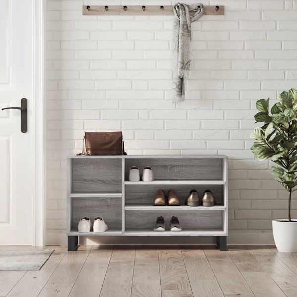 vidaXL Botník sivý dub sonoma 102x36x60 cm spracované drevo