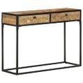 vidaXL Konzolový stolík 100x35x75 cm mangovníkový masív