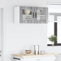vidaXL Nástenný sklenený kabinet LUCCA Sivá sonoma 80 x 31 x 40 cm