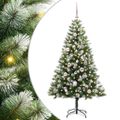 vidaXL Umelý vianočný stromček s umelým snehom 150 LED Teplá biela
