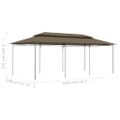 vidaXL Altánok 600x298x270 cm, sivohnedý 180 g/m²