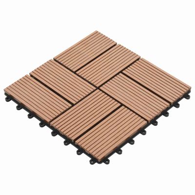 vidaXL Dlažba na terasu 11 pcs Hnedá 30 x 30 cm drevoplast