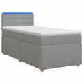 vidaXL Posteľ boxspring s matracom Svetlosivá 80 x 200 cm Látka