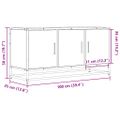 vidaXL TV skrinka hnedý dub 100x35x50 cm kompozitné drevo a kov