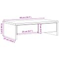 vidaXL Stojan na monitor a zásuvky dymový 50x27x15 cm kompozitné drevo