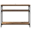 vidaXL Konzolový stôl Staré drevo 100 x 29 x 75 cm Kompozitné drevo