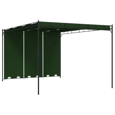 vidaXL Altánok 4 x 3 x 2,3 m Zelená Polyester a oceľ