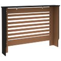 vidaXL Kryt na radiátor čierny 112x19x81,5 cm MDF