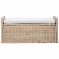 vidaXL Úložná lavička GENDT Prírodná 110 x 40 x 50 cm Ratan