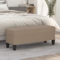 vidaXL Lavička kapučínová 100x35x41 cm umelá koža