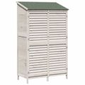 vidaXL Záhradný prístrešok so strechou Biela 106 x 56 x 176,5 cm