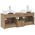 vidaXL Set kabinetov do kúpeľne 3 ks Dub artisan 49,5 x 41 x 62,5 cm