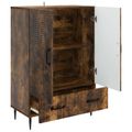 vidaXL Servírovacia skriňa so zásuvkou Dymový dub 66 x 34,5 x 95 cm