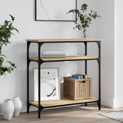 vidaXL Konzolový stolík dub sonoma 75x29x75 cm kompozitné drevo