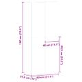 vidaXL Skriňa na topánky 80 x 35.5 x 180 cm Kompozitné drevo Hnedá