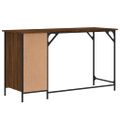 vidaXL Počítačový stôl hnedý dub 131x48x75 cm kompozitné drevo