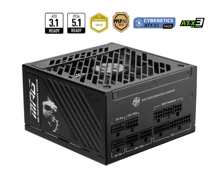 MSI zdroj MPG A1000GS PCIE5 1000W 80PLUS GOLD m