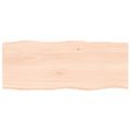 vidaXL Stolová doska 100x40x2 cm, neošetrený dubový masív, živé hrany