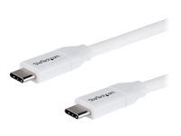 6 ft / 2 m - 5A PD - M/M - White - USB 2.0 - USB-IF Certified - USB Type C Cable - USB C Charging Cable (USB2C5C2MW) - USB kábel - USB-C (M) do USB-C (M) - Thunderbolt 3 / USB 2.0 - 5 A - 2 m - biela