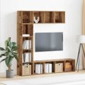 VidaXL skrinky na knihy 3 ks Old Wood Engineered Wood