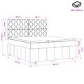 vidaXL Posteľ boxspring s matracom Svetlosivá 200 x 200 cm Látka