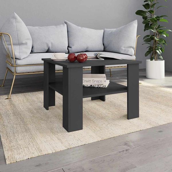 vidaXL Konferenčný stolík sivý 60x60x42 cm drevotrieska