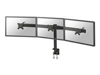 Montážna sada - pre 3 LCD displeje - čierna - veľkosť obrazovky: 10"-27" - upevnenie svorkou, upevniteľné na stôl