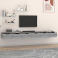 vidaXL Nástenné skrinky 2 ks sivé sonoma 102x30x20 cm spracované drevo
